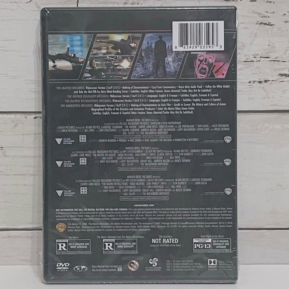 NEW The Matrix 4 Film Collection DVD Rated R PRICE FIRM - Picture 2 of 2